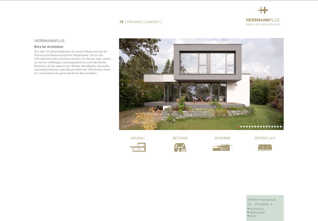 Webseite Herrmann Plus Architektur