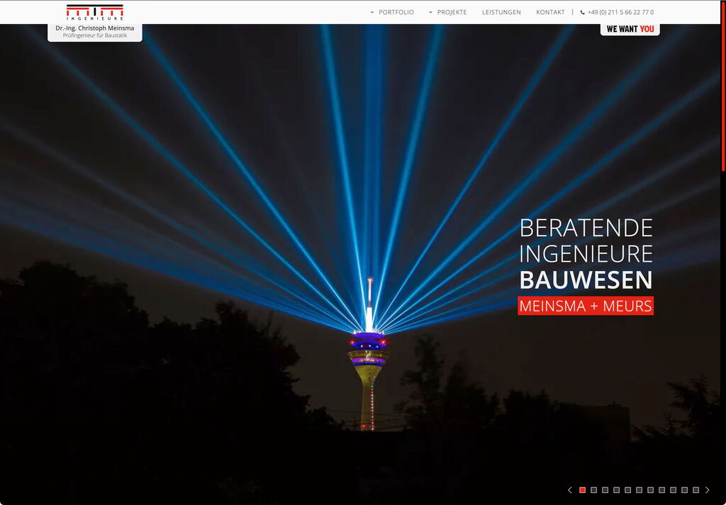 Webseite MTM Ingenieure