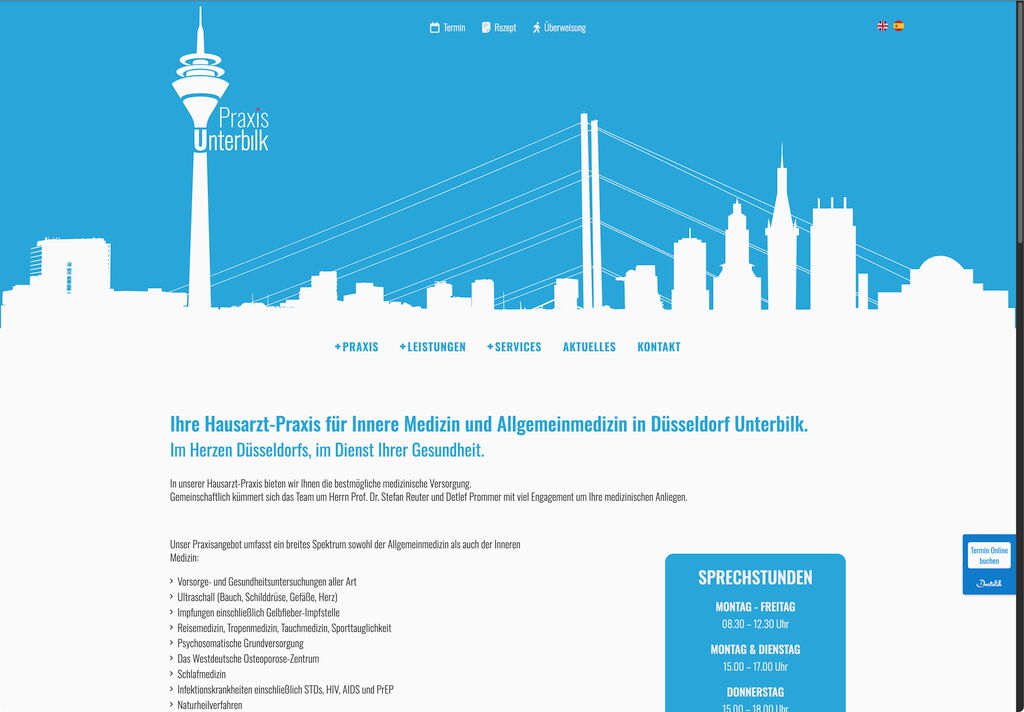 Webseite Praxis Unterbilk