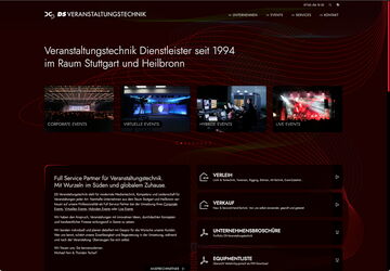 Webseite DS Veranstaltungstechnik